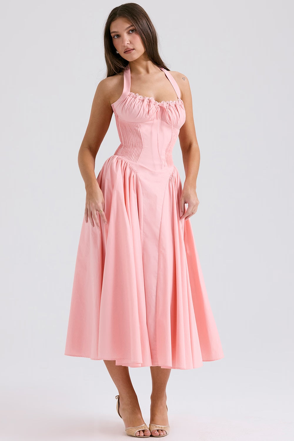 ADABELLA HALTER MIDI SUNDRESS Kaelbevy