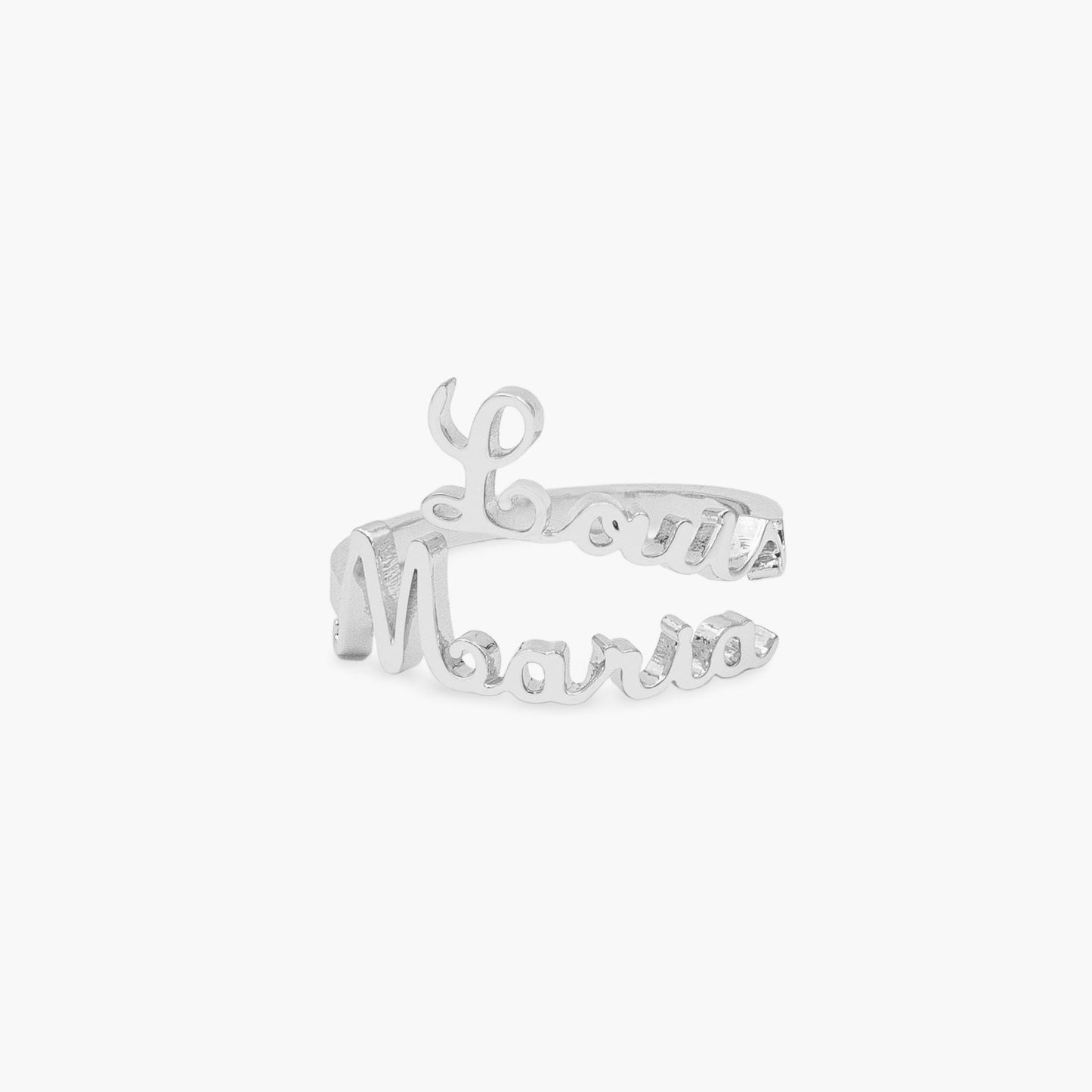 Bague Double Prénoms Manuscrite Chris