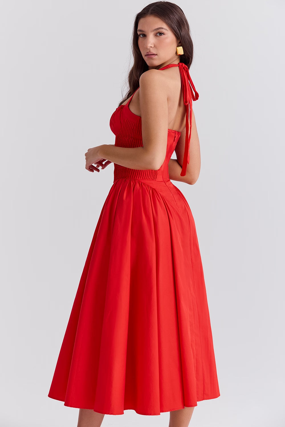 ADABELLA HALTER MIDI SUNDRESS Kaelbevy