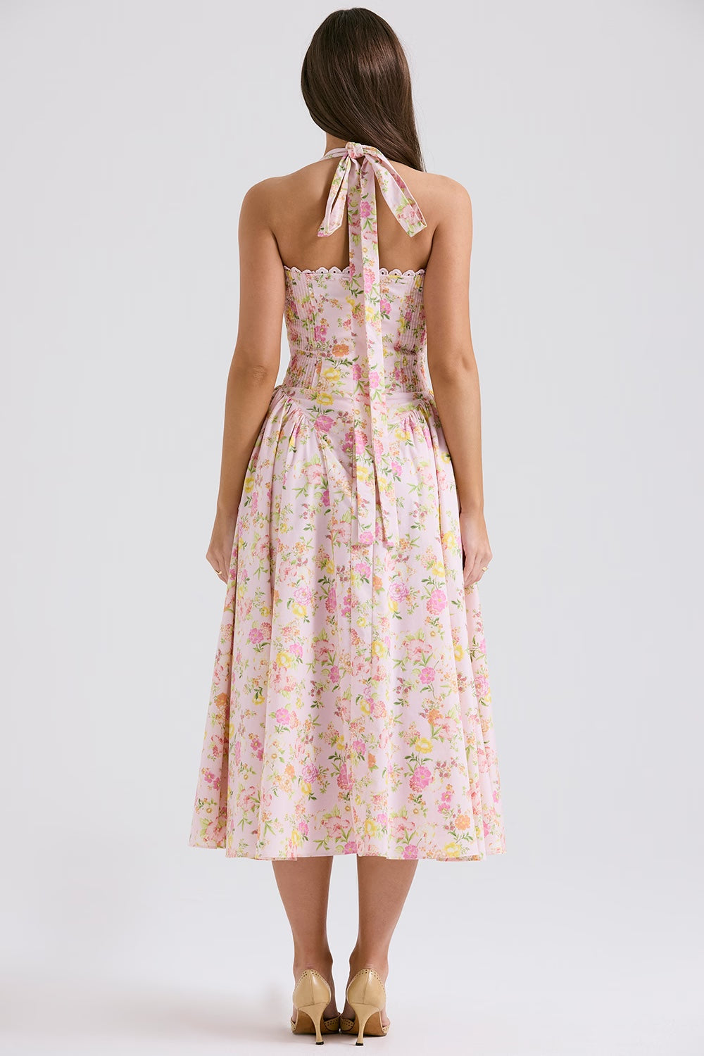 ADABELLA HALTER MIDI SUNDRESS Kaelbevy