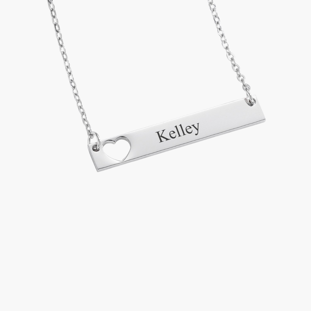 Collier Barre Coeur Personnalisé Chris