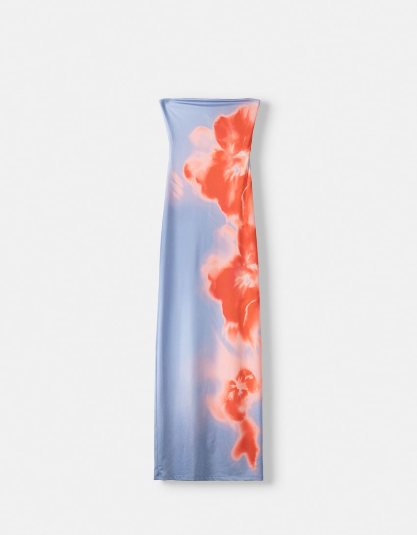 Bandeau Neckline Midi Dress Kaelbevy
