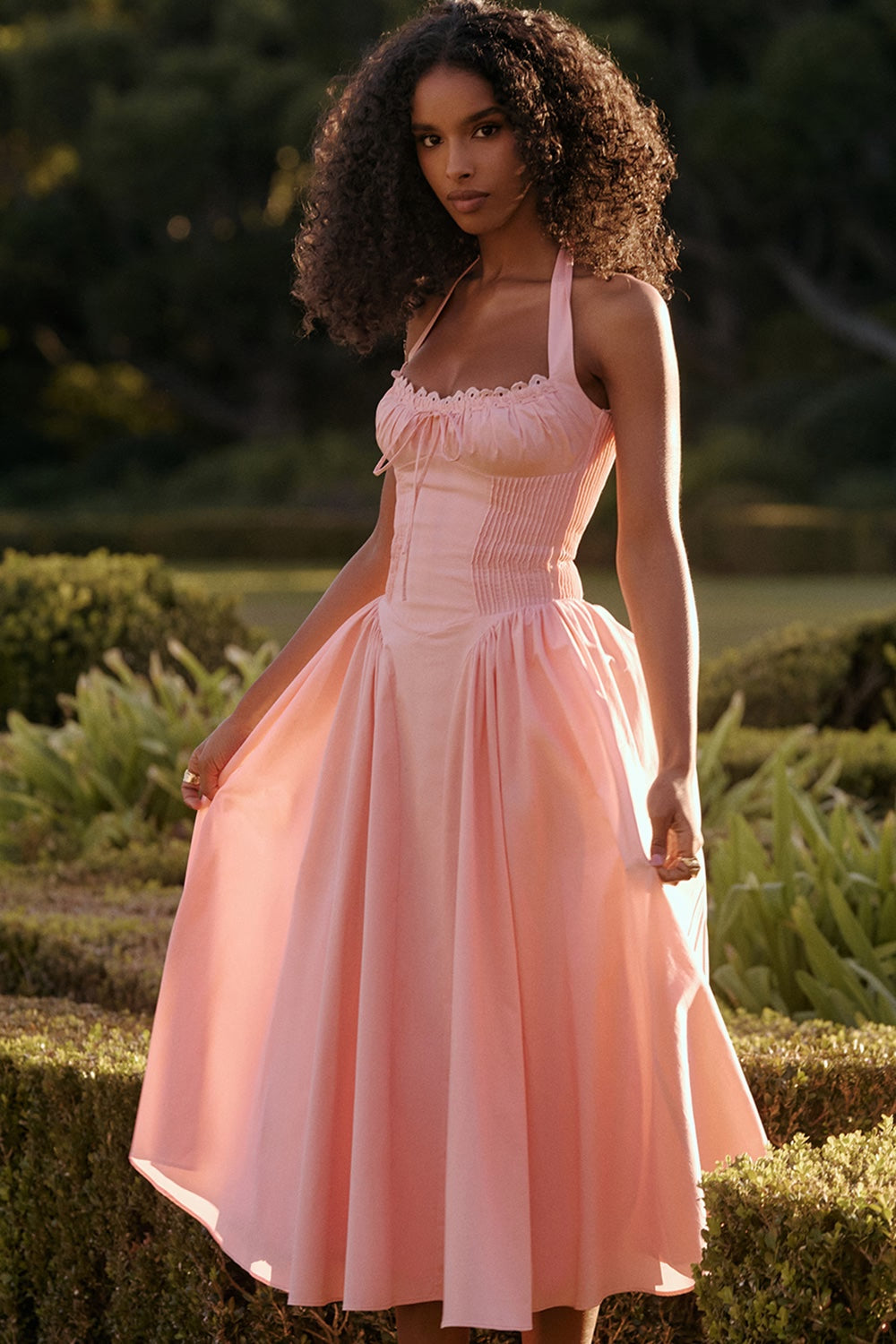 ADABELLA HALTER MIDI SUNDRESS Kaelbevy