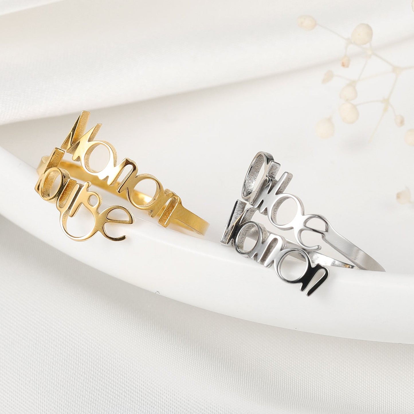 Bague Double Prénoms Moderne Chris