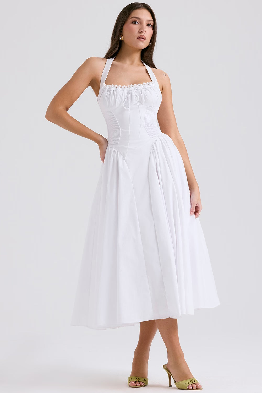 ADABELLA HALTER MIDI SUNDRESS Kaelbevy