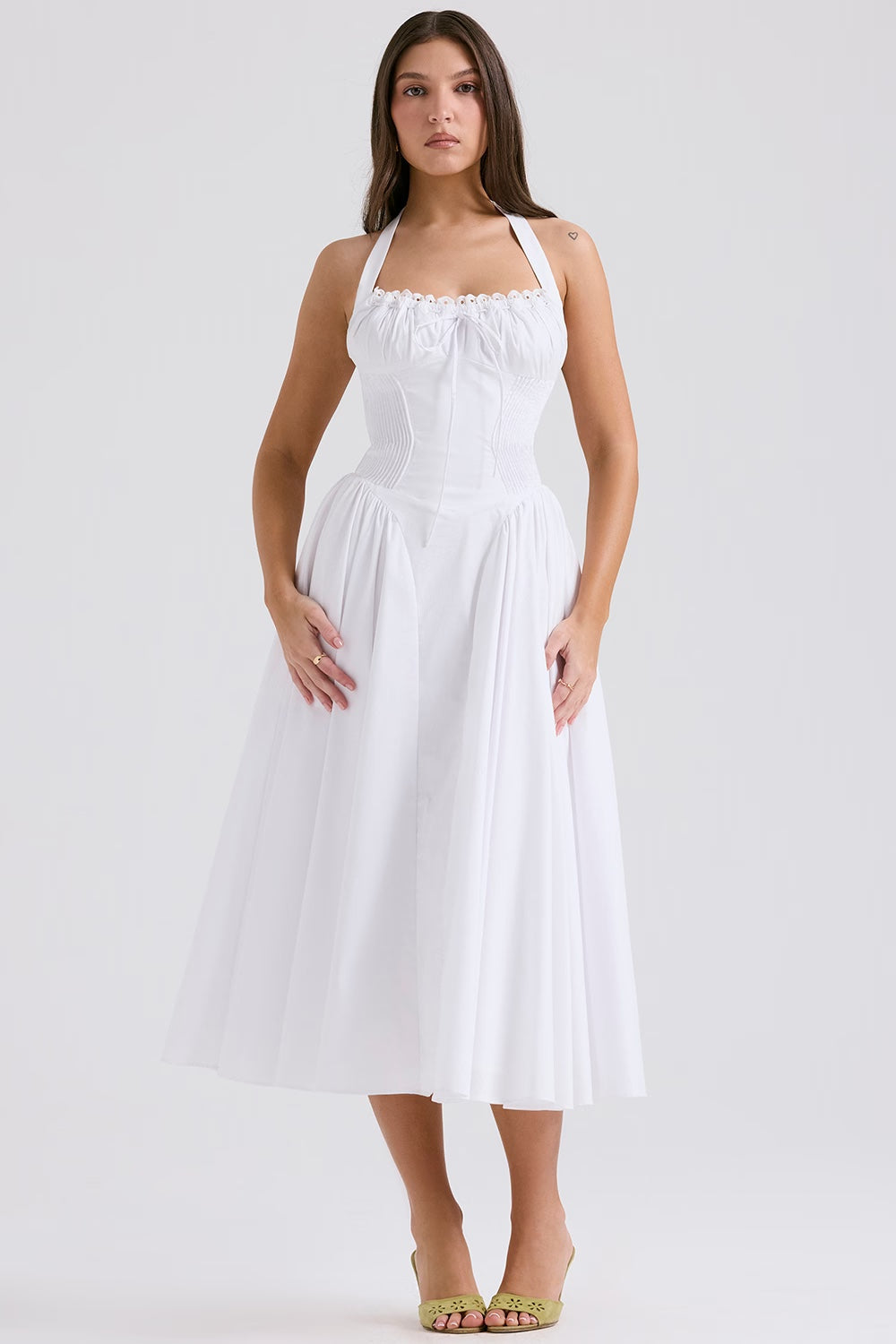 ADABELLA HALTER MIDI SUNDRESS Kaelbevy