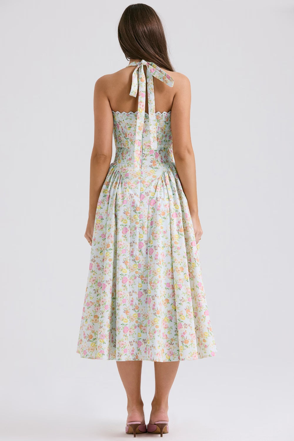 ADABELLA HALTER MIDI SUNDRESS Kaelbevy