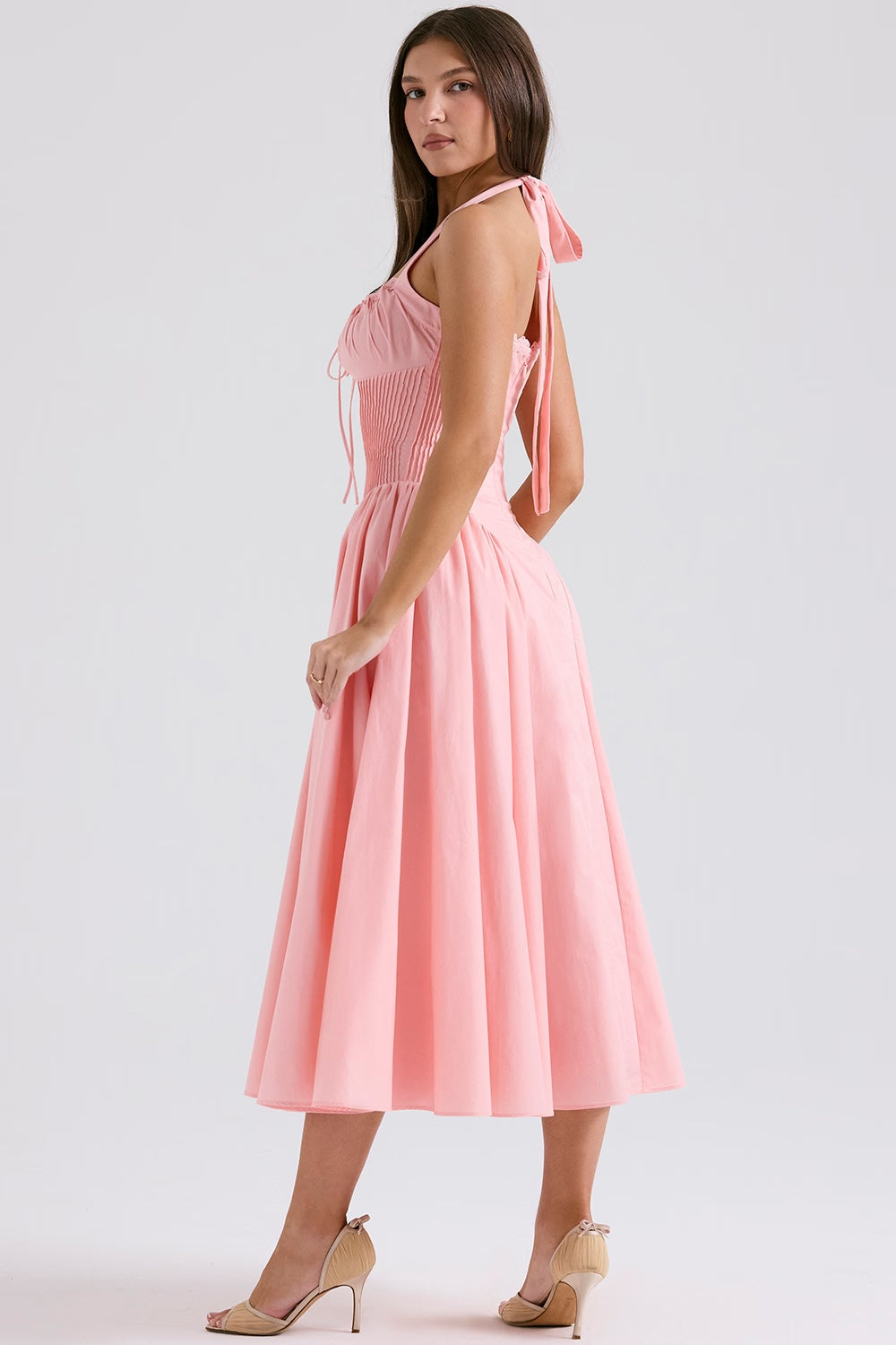 ADABELLA HALTER MIDI SUNDRESS Kaelbevy