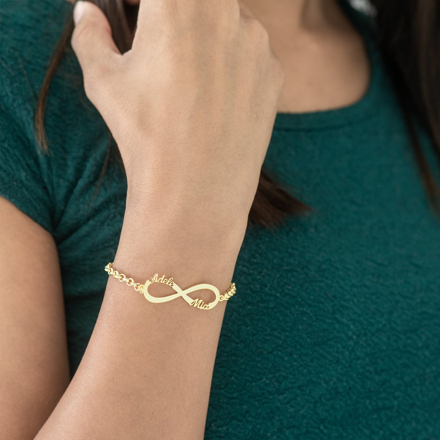 Bracelet Infini Double Prénoms Chris