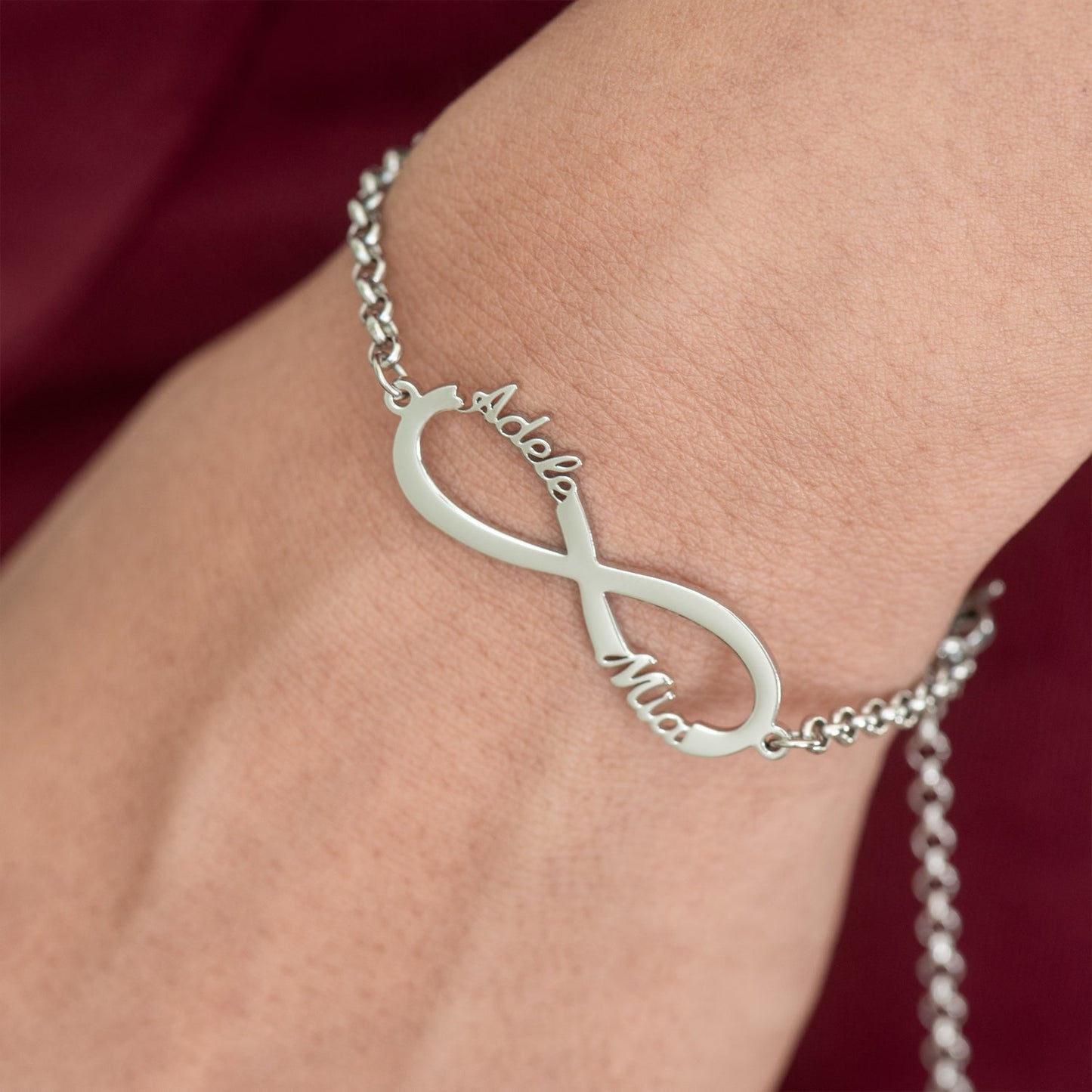 Bracelet Infini Double Prénoms Chris