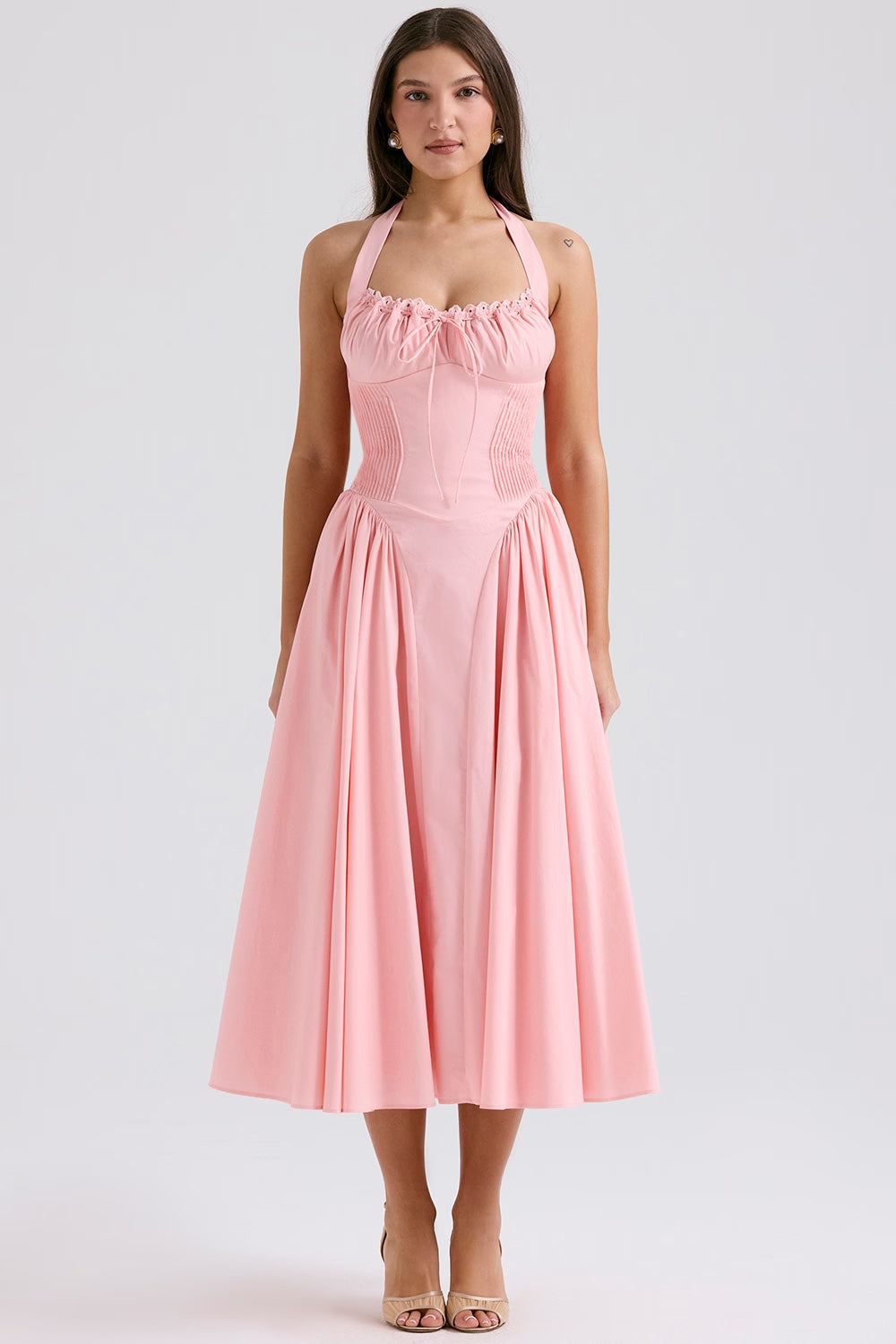 ADABELLA HALTER MIDI SUNDRESS Kaelbevy