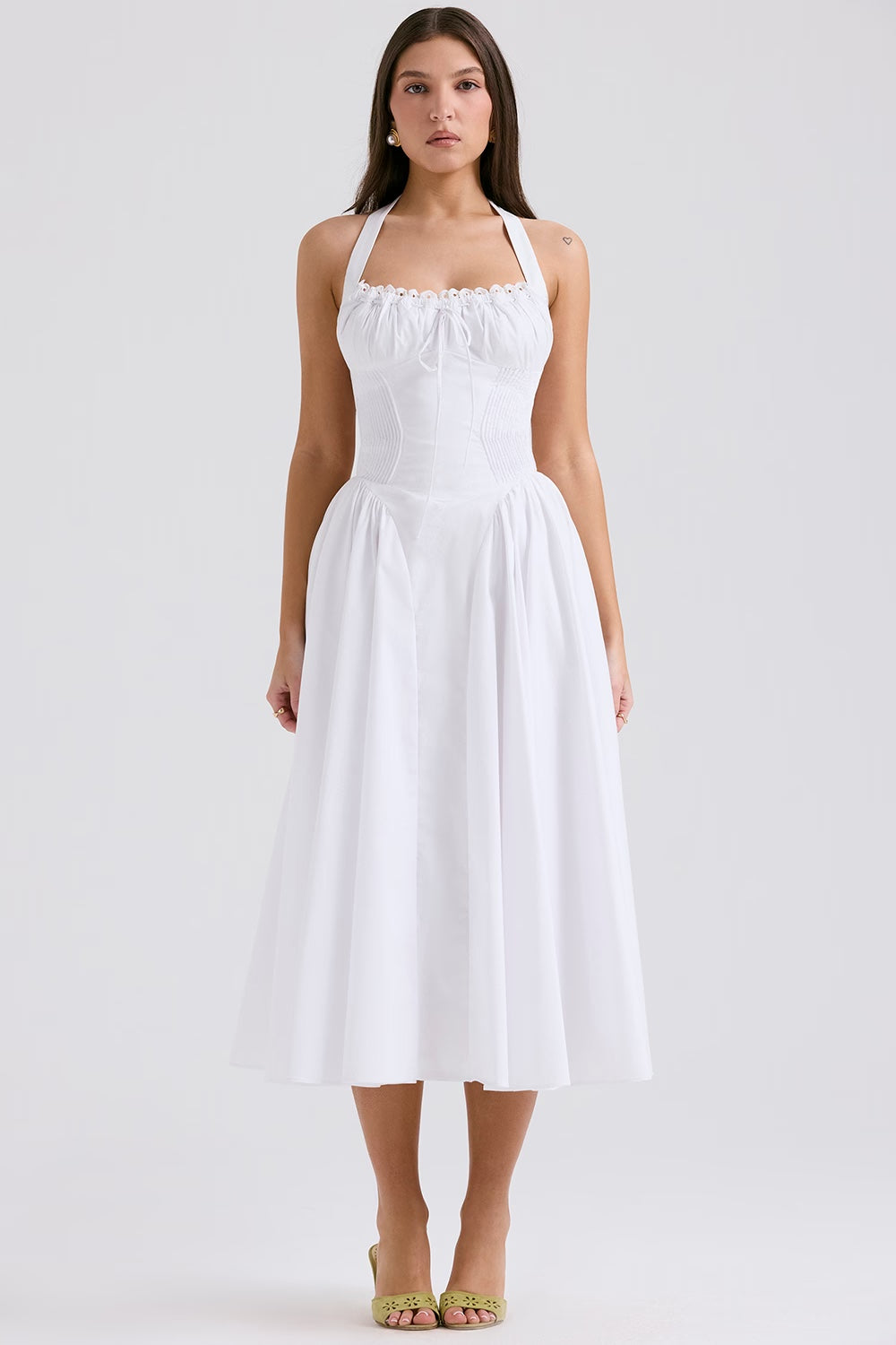 ADABELLA HALTER MIDI SUNDRESS Kaelbevy