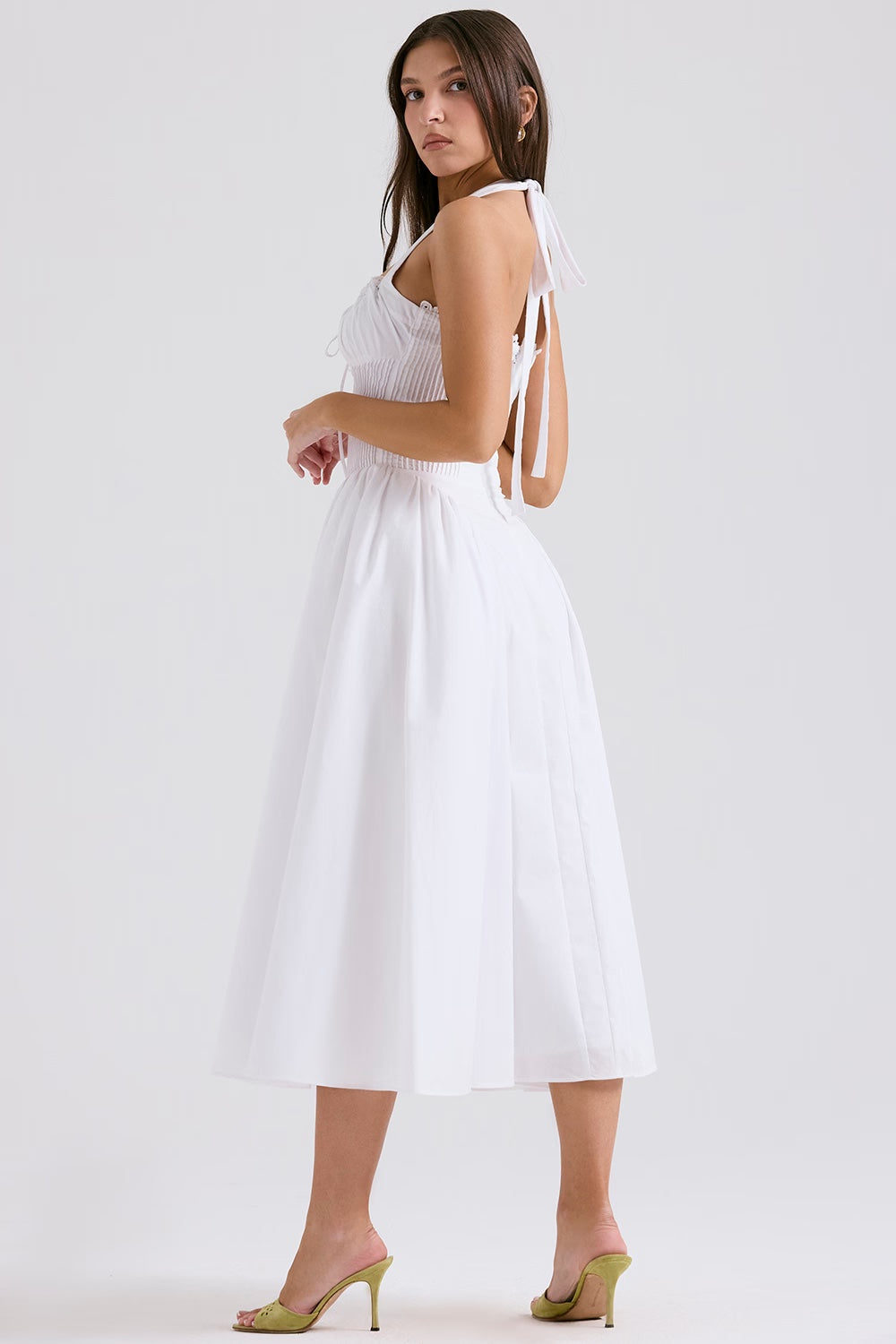 ADABELLA HALTER MIDI SUNDRESS Kaelbevy