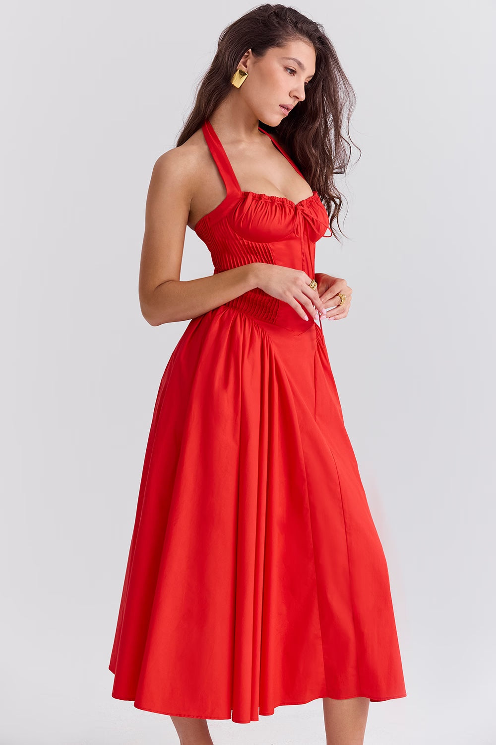 ADABELLA HALTER MIDI SUNDRESS Kaelbevy