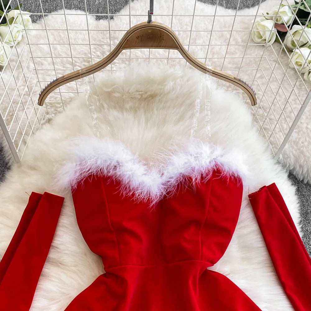 robe rouge noel femme Ozeroz