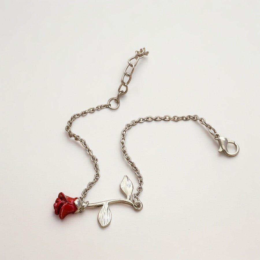 Bracelet Ă breloques en forme de fleur de rose - Ozeroz