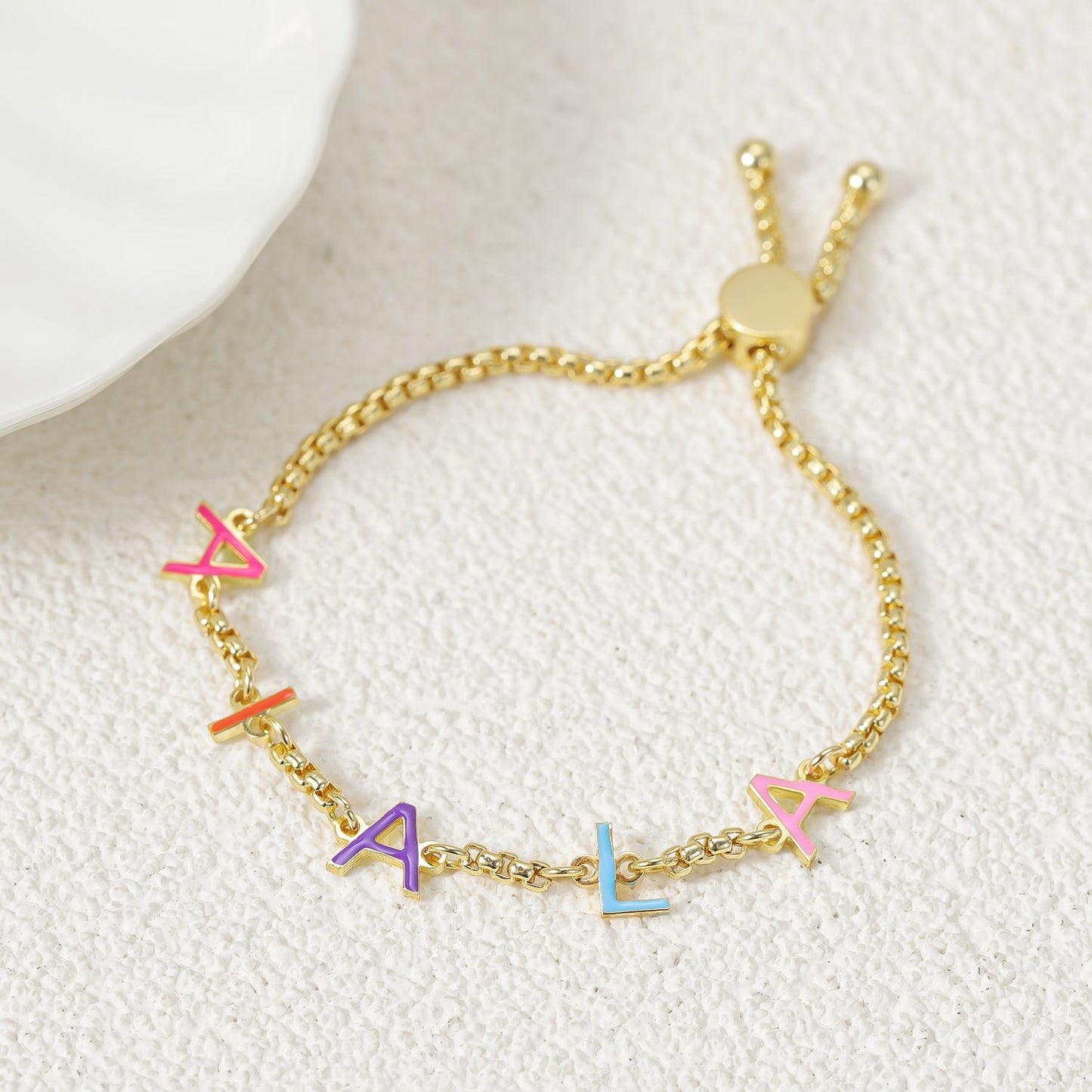 Bracelet Initiales Multicolore Chris