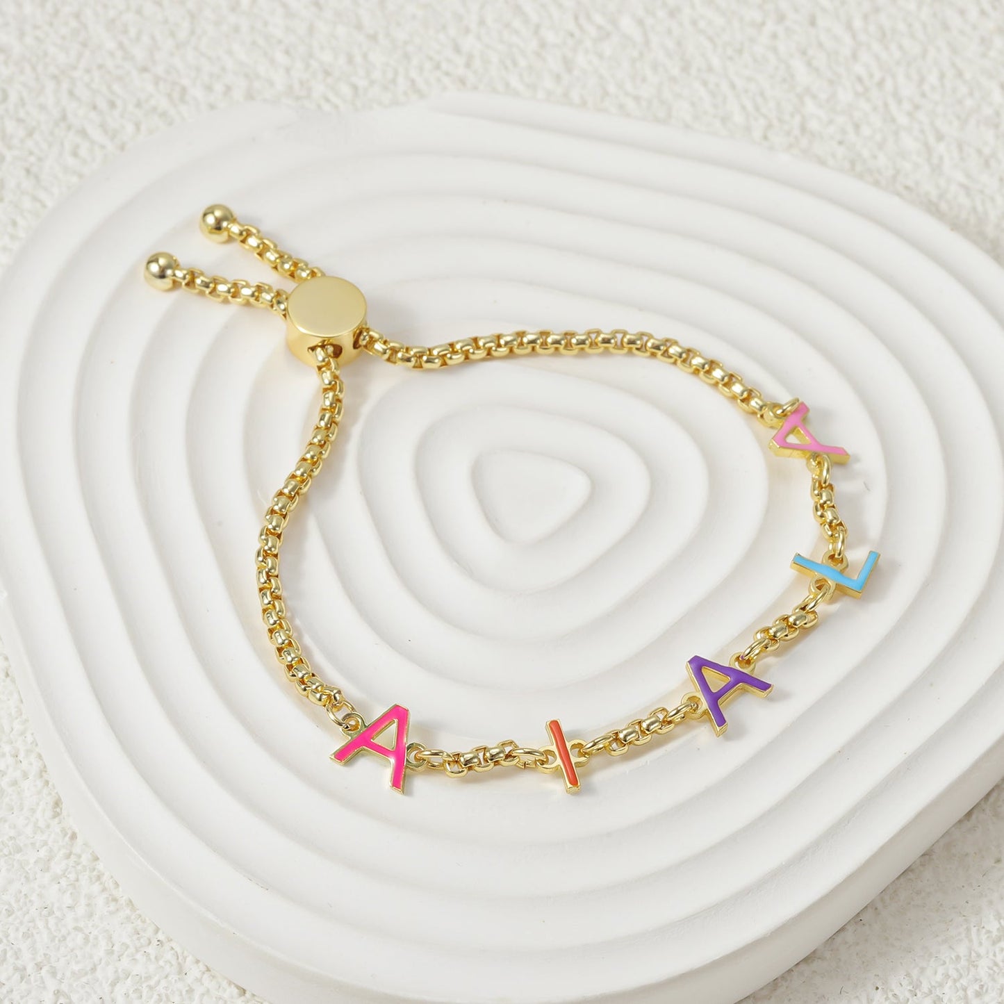 Bracelet Initiales Multicolore Chris