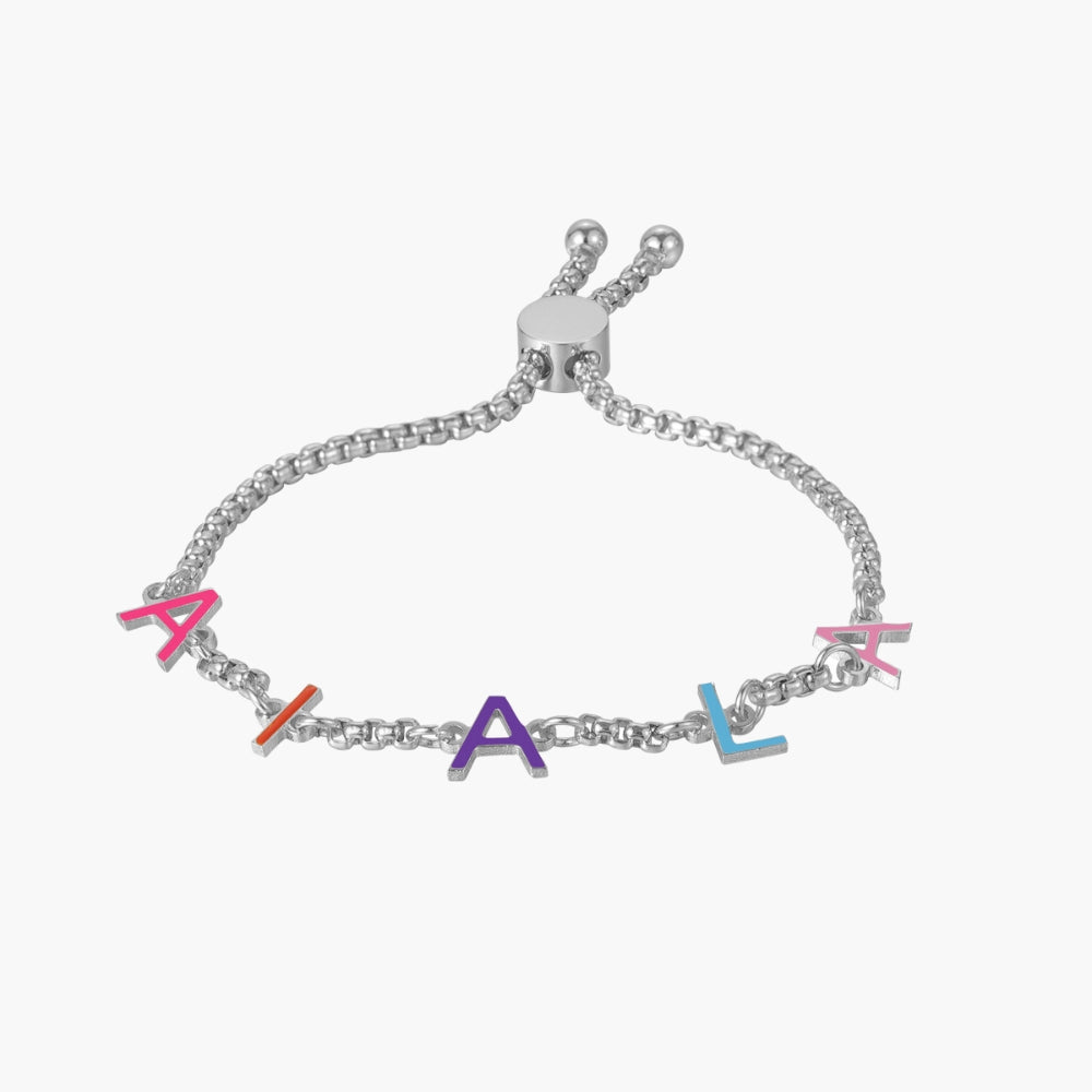 Bracelet Initiales Multicolore Chris