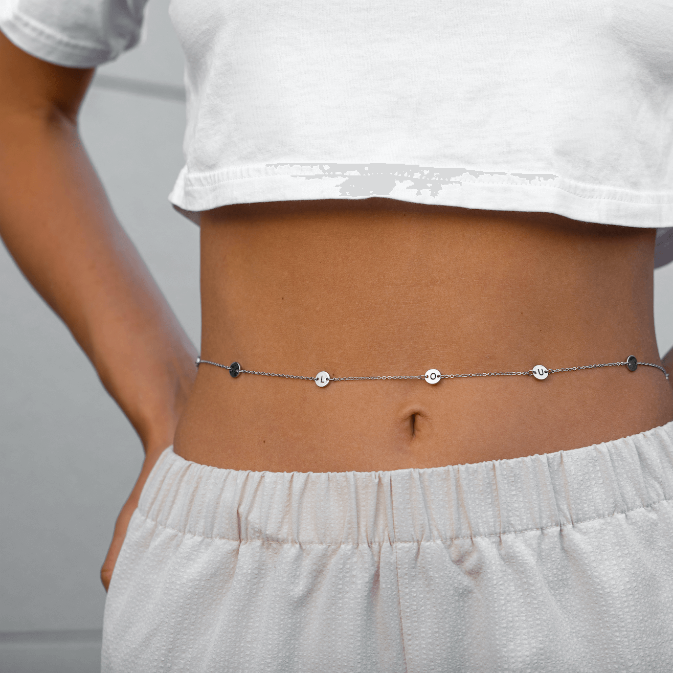 Chaîne de Taille Initiales Amour & Bijoux