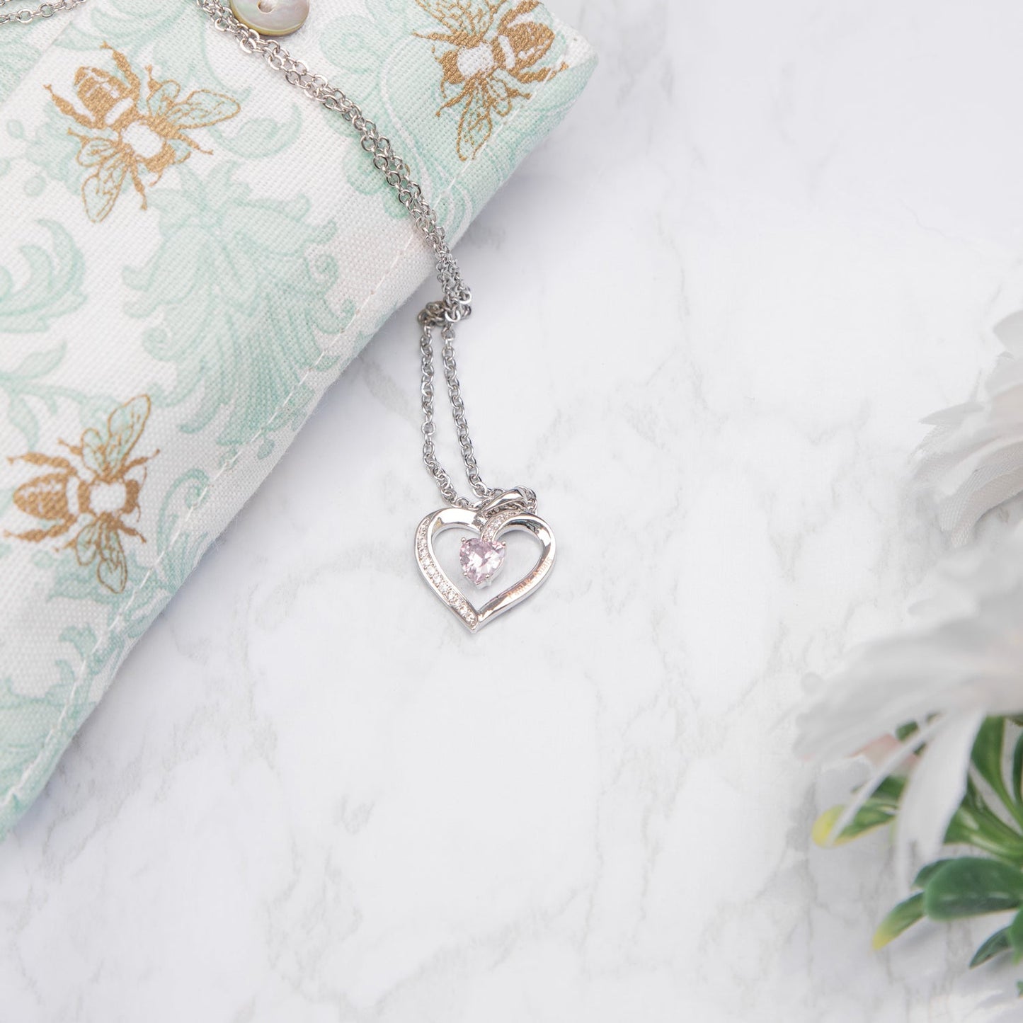 Collier Coeur Personnalisé Avec Pierre de Naissance Chris