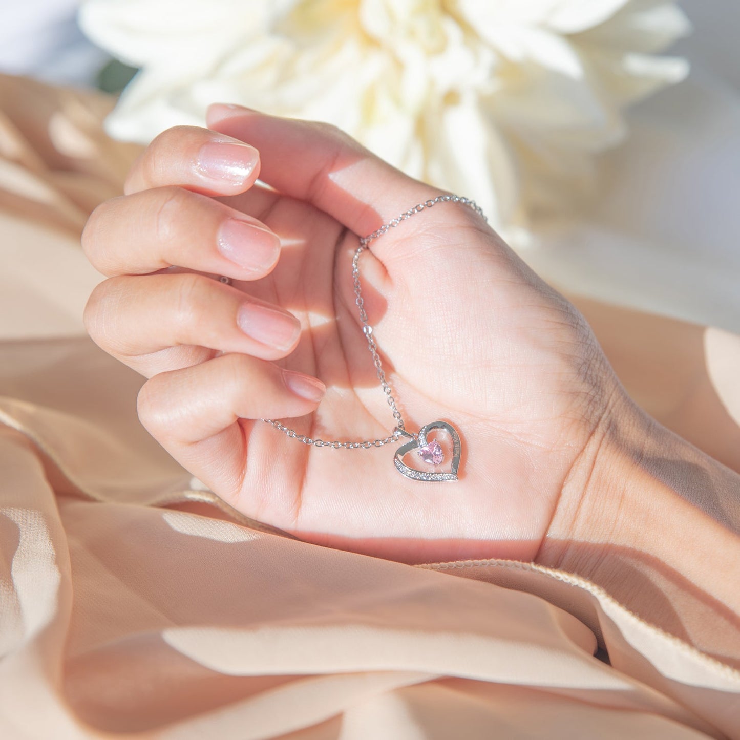Collier Coeur Personnalisé Avec Pierre de Naissance Chris