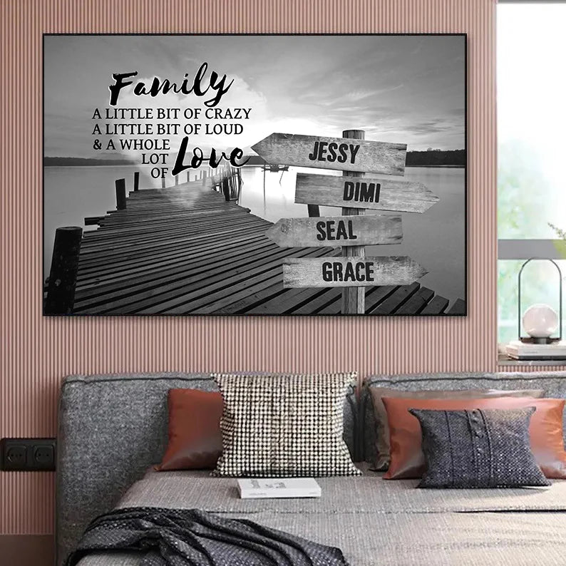 Toile personnalisée Family Crossroads Ozeroz