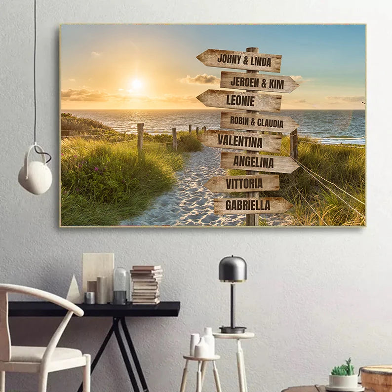 Toile personnalisée Family Crossroads Ozeroz
