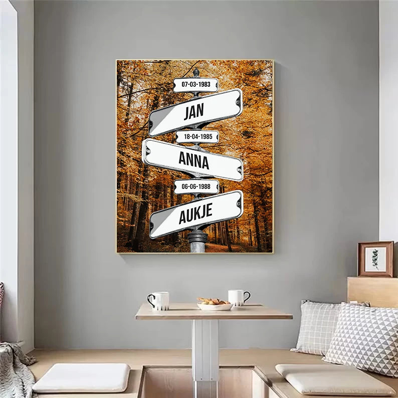 Toile personnalisée Family Crossroads Ozeroz