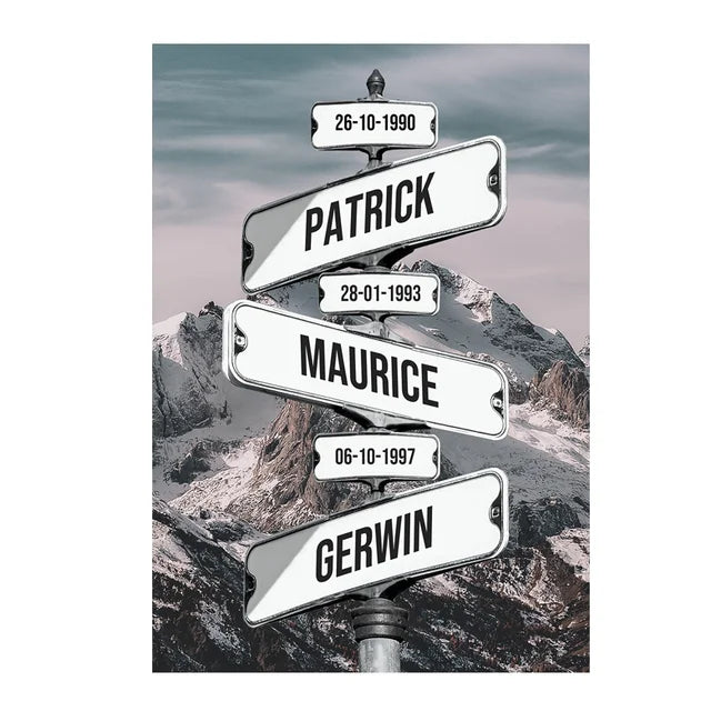 Toile personnalisée Family Crossroads Ozeroz