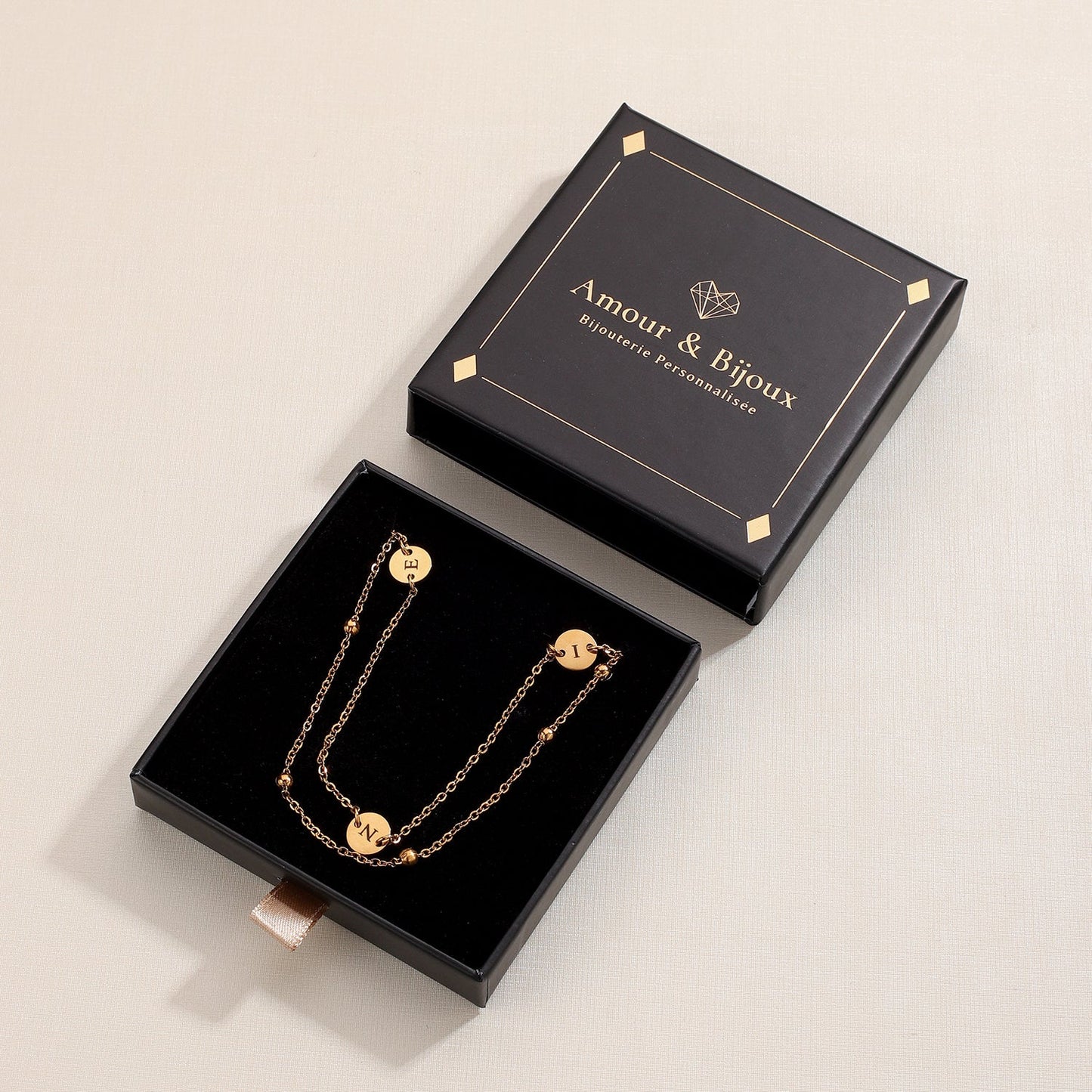 Chaîne de Taille Initiales Amour & Bijoux