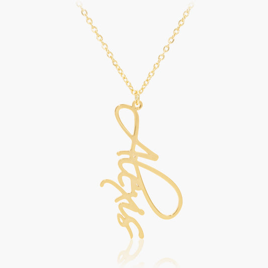 Collier Prénom Vertical Cursive Chris