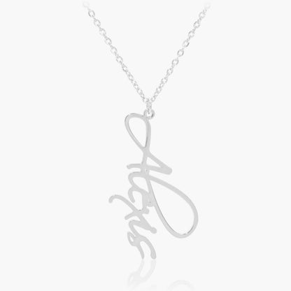 Collier Prénom Vertical Cursive Chris