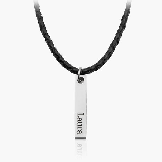 Collier Prénom Homme Barre 3D Chris
