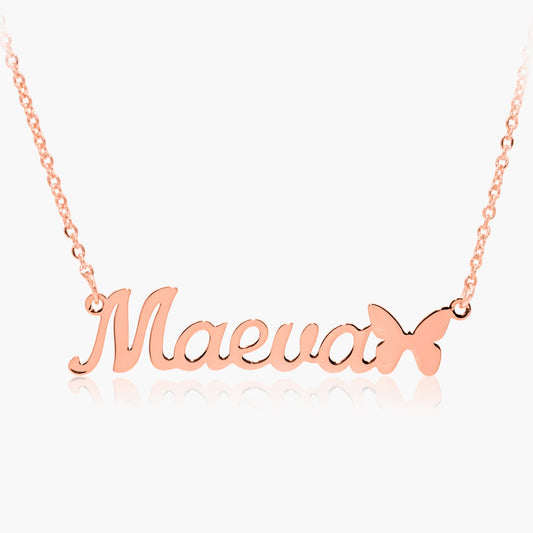 Collier Prénom Papillon Chris