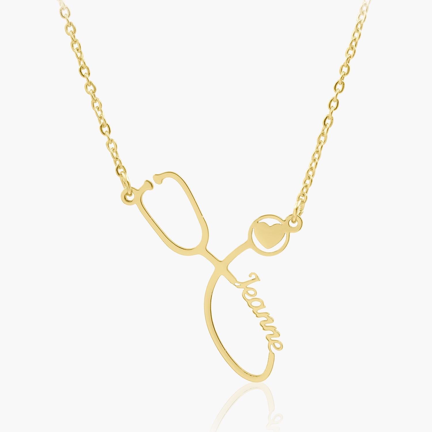 Collier Personnalisé Stéthoscope avec Coeur Chris