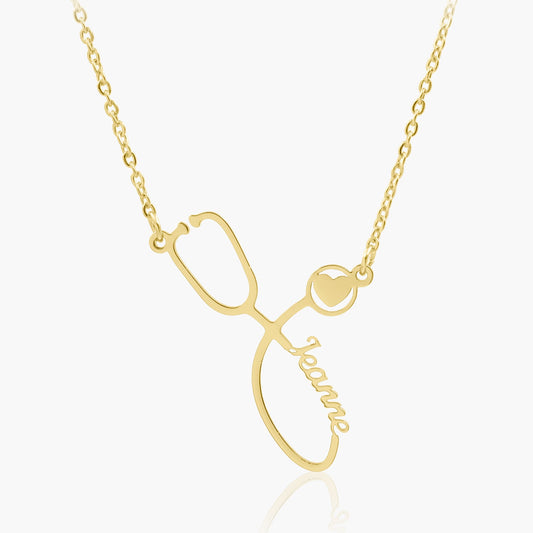 Collier Personnalisé Stéthoscope avec Coeur Chris