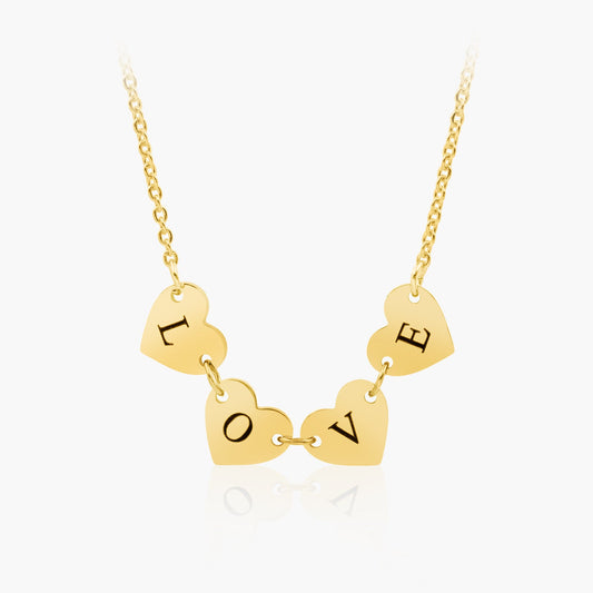 Collier Initiale Coeur Personnalisé - 1 à 8 Initiales Chris