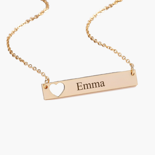 Collier Barre Coeur Personnalisé Chris