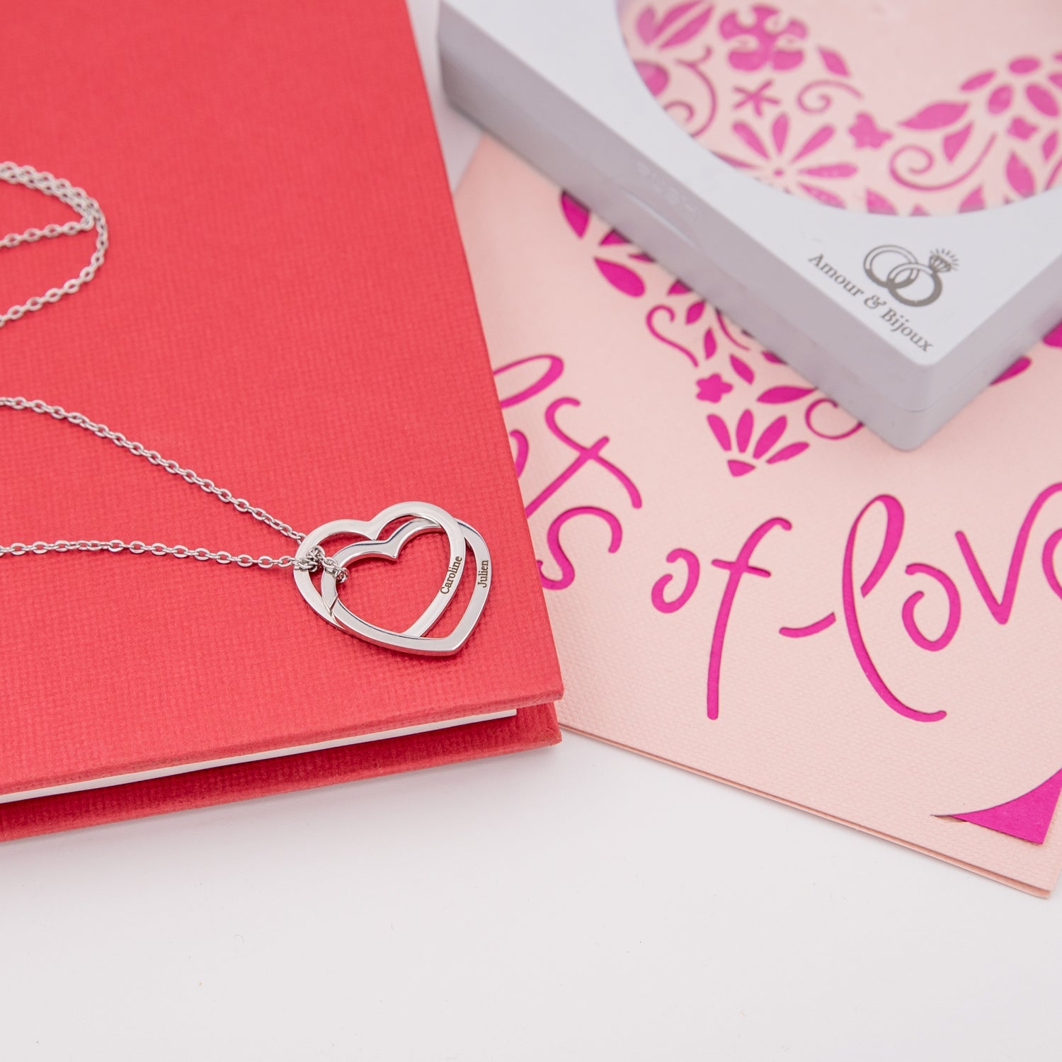 Pendentif Prénom Coeurs Entrelacés - 1 à 5 Prénoms Chris