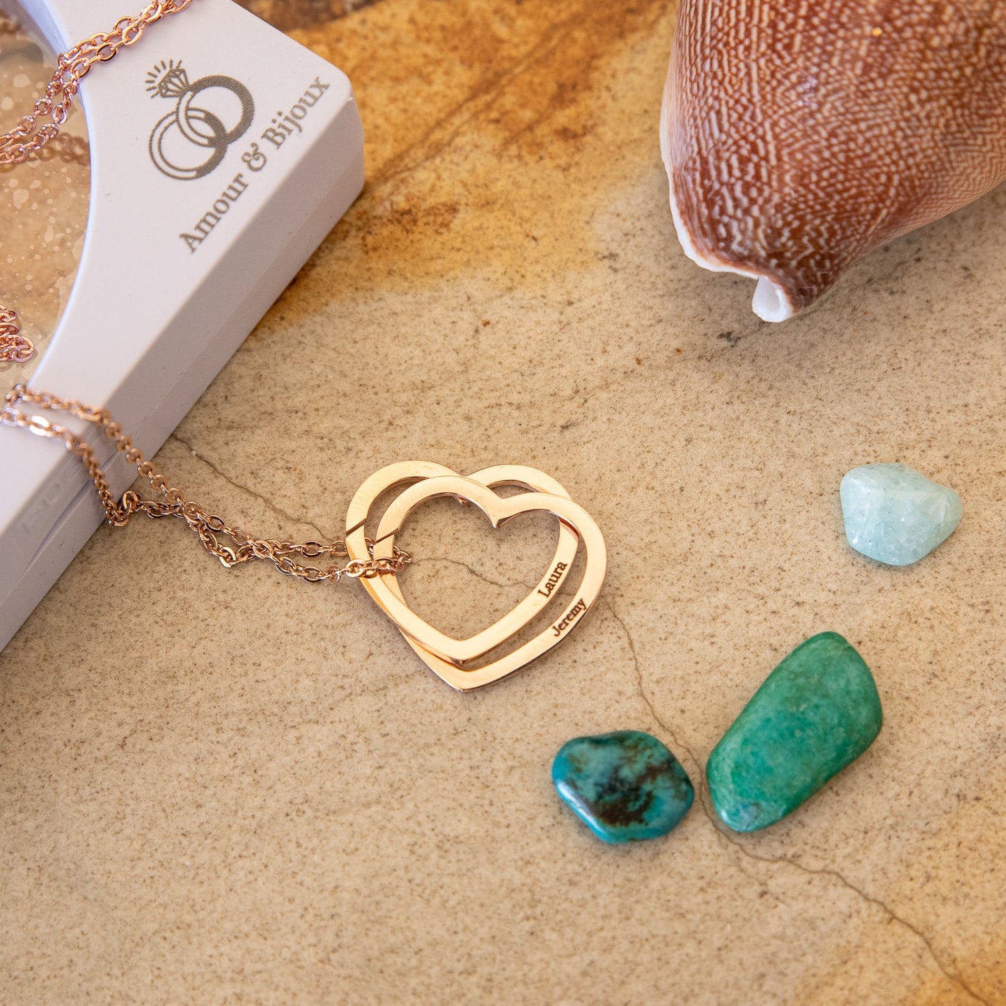 Pendentif Prénom Coeurs Entrelacés - 1 à 5 Prénoms Chris