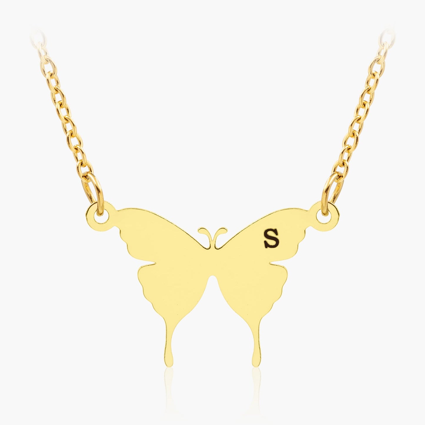 Collier Papillon Initiale Chris