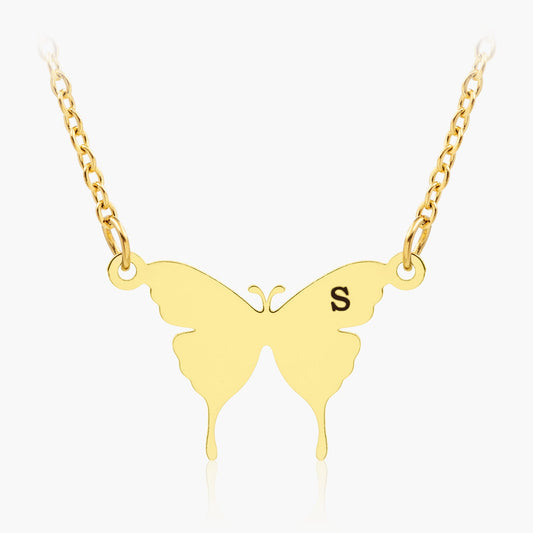 Collier Papillon Initiale Chris