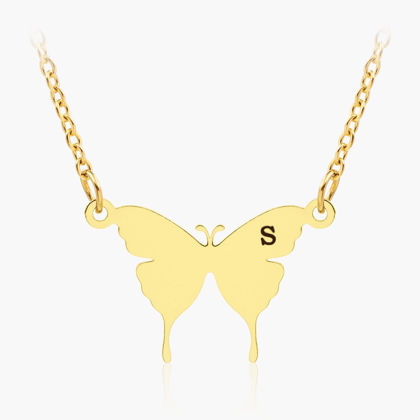 Collier Papillon Initiale Chris