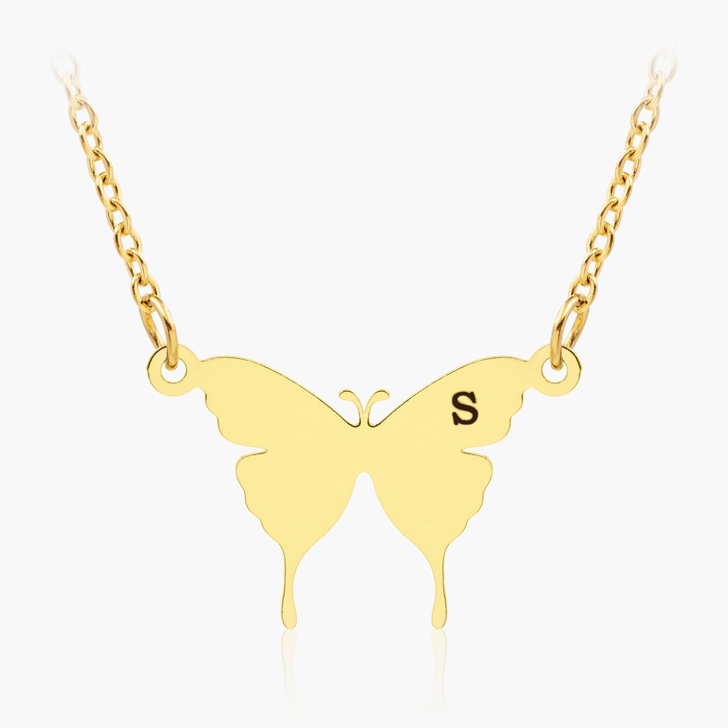 Collier Papillon Initiale Chris
