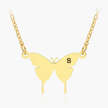 Collier Papillon Initiale Chris
