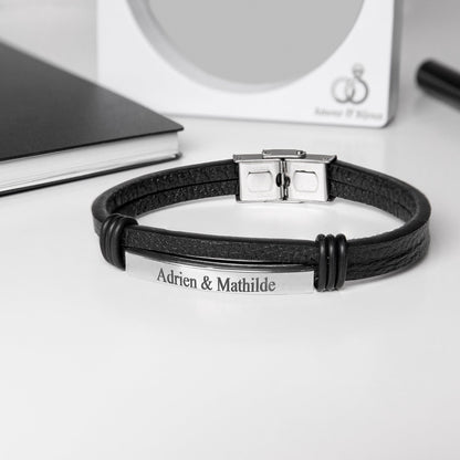 Bracelet Cuir Prénom Chris