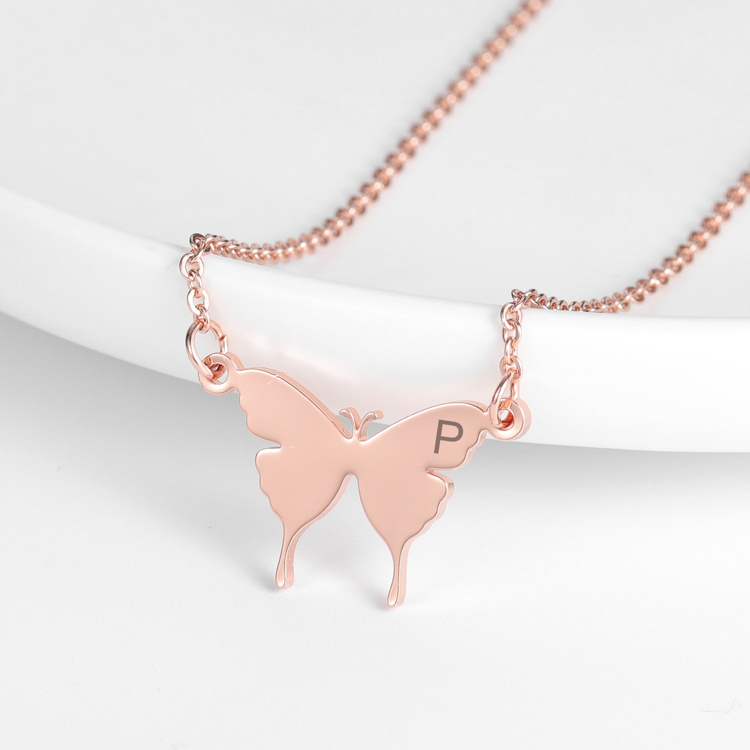 Collier Papillon Initiale Chris