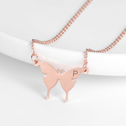 Collier Papillon Initiale Chris