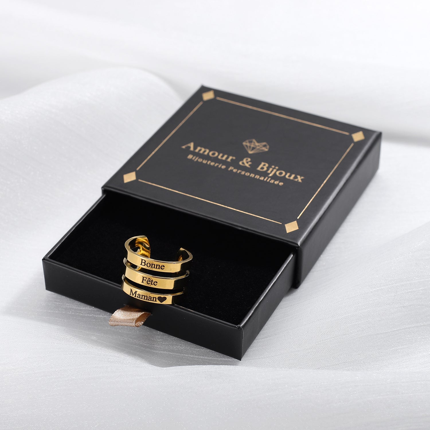Bague Trois Prénoms Personnalisée Chris